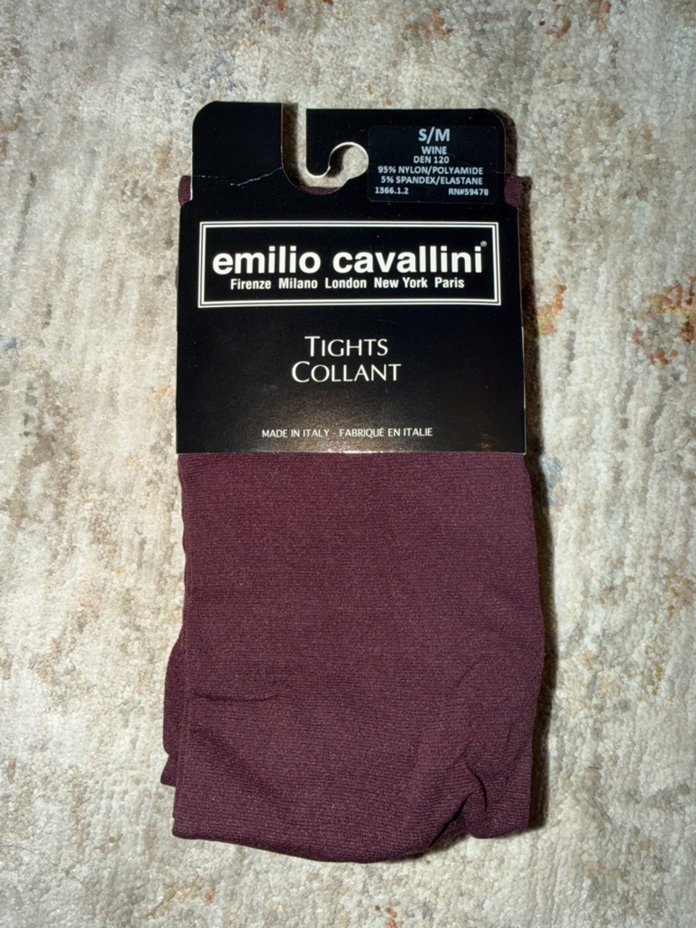 Emilio Cavallini Wine-Colored Tights - S/M